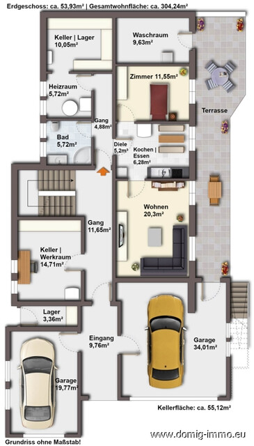 Stilvolles Einfamilienhaus mit großzügigem Raumangebot und separater Einliegerwohnung