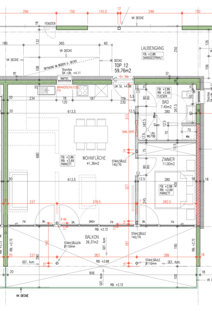 provisionsfrei  - moderne, helle 2 Zimmer-Wohnung mit großem Balkon
