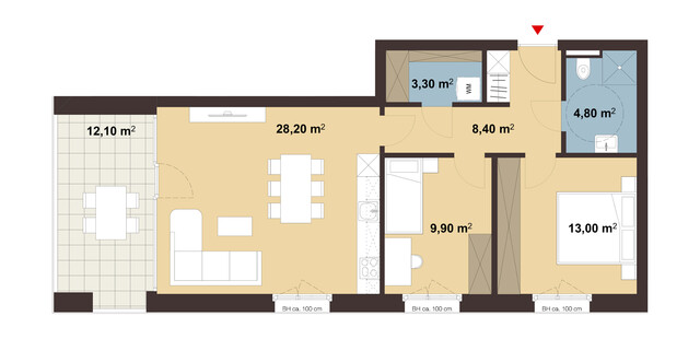 Kompakte 3-Zimmer-Terrassenwohnung I Top A12