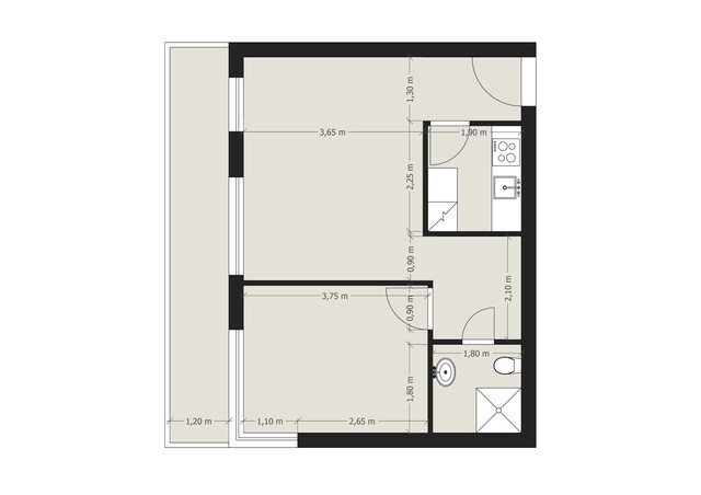 Charmante 2-Zimmer-Wohnung mit Sonnenbalkon in Dornbirns Innenstadt-Lage
