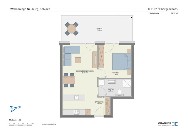 2-Zimmer-Wohnung mit Balkon