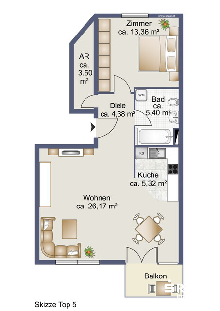 Tolle 2-Zimmer-Wohnung mit Carport in Frastanz