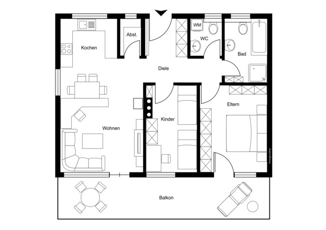 3-Zimmer Dachgeschosswohnung mit Weitblick in Top Lage