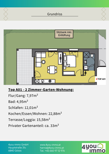 2-Zimmer-Garten-Neubau-Mietwohnung