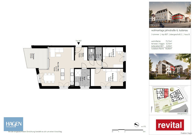 Neubau im Zentrum - Top B.07
3-Zimmerwohnung im 2. OG
WOHNBAUFÖRDERUNG