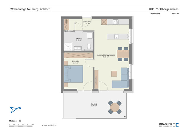 2-Zimmer-Wohnung mit Balkon