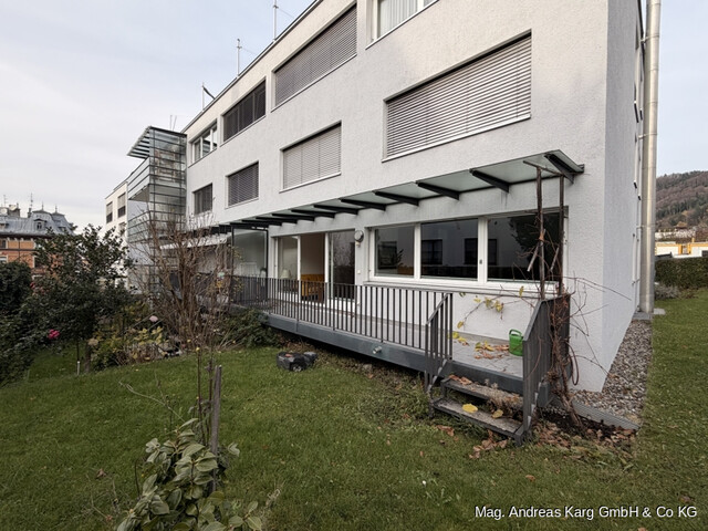 Sonnige Gartenwohnung im Herzen von Bregenz – 3-Zimmer & Garage