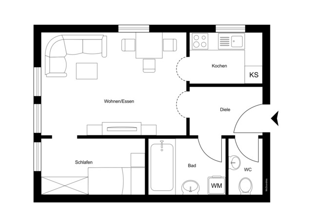 Ideal für Starter & Anleger – 2-Zimmer-Wohnung in Höchst