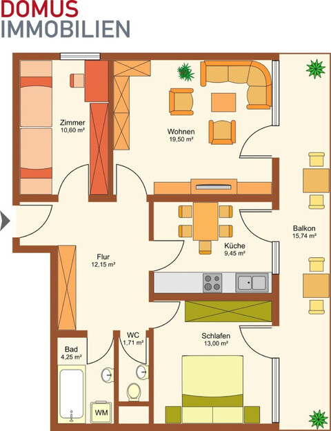 3-Zimmer-Wohnung mit Balkon in Lustenau - Penthouse-Feeling inklusive!