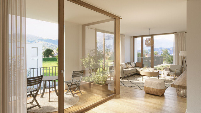 Helle 3-Zimmer-Neubau-Wohnung mit Loggia im Herzen von Götzis