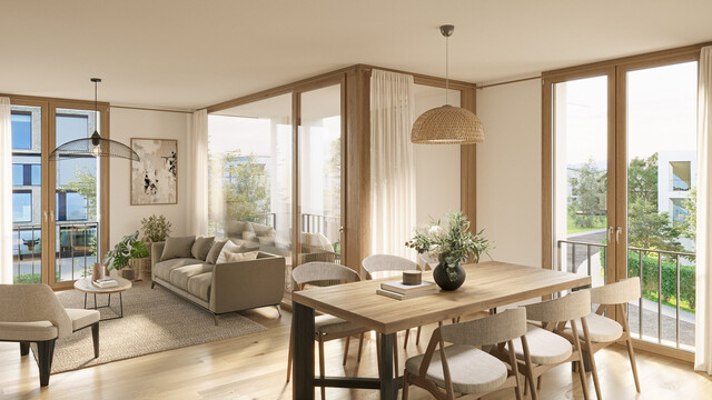 Helle 3-Zimmer-Neubau-Wohnung mit Loggia im Herzen von Götzis