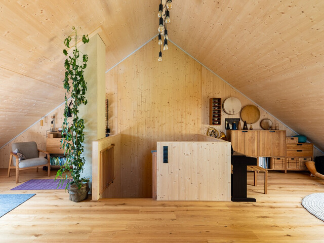 Vollholz Doppelhaus mit großem Garten in Feldkirch Tosters, 5 Zimmer, Terrasse, Studio und Tiefgarage, Baubeginn erfolgt