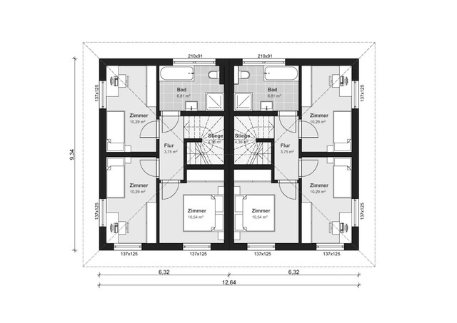 Erstbezug: Doppelhaushälften in Hard mit Wohnbauförderung