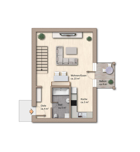 Ankommen und Wohlfühlen in Feldkirch-Altenstadt: Charmante 2-Zimmer-Maisonettewohnung