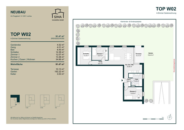 Neubau: 4-Zimmer Wohnung mit großem Garten in Bodenseenähe - Wohnbauförderung möglich