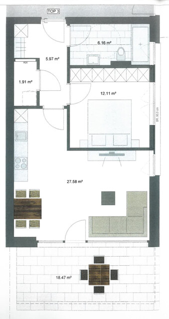 Moderne 2-Zimmer-Gartenwohnung in ruhiger Lage in Koblach