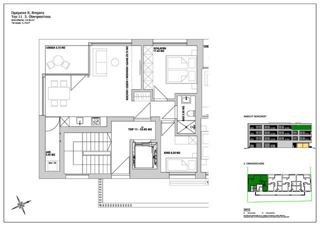 Traumhafte 3-Zimmer Dachgeschosswohnung in Bregenz