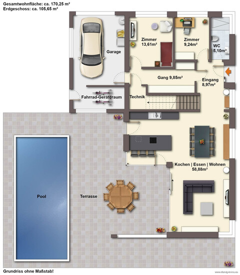 Exklusives, modernes Einfamilienhaus mit Wellnesskomfort auf großzügigem 1.500 m² Grundstück