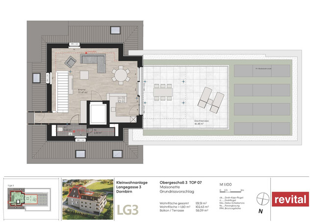Penthouse - Wohnen über den Dächern Dornbirns mit 360° Ausblick