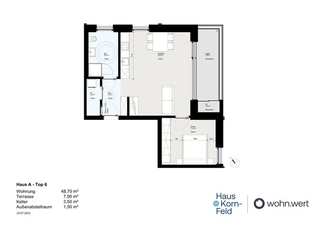 2-Zimmer-Terrassenwohnung in Götzis - Ruhelage / Top A6 - ERSTBEZUG!