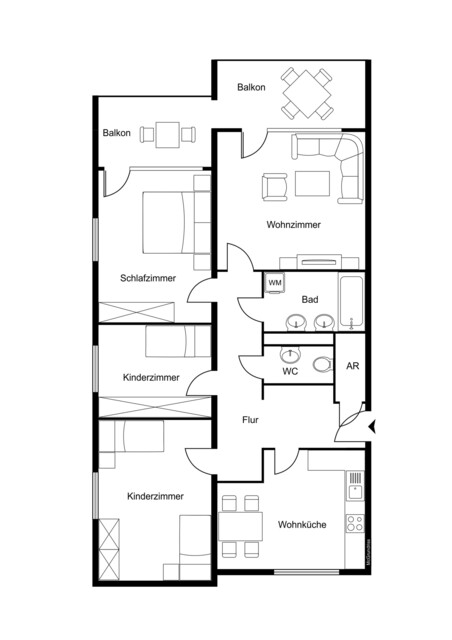 Großzügige 4-Zimmer-Wohnung in Bregenz samt TG Platz