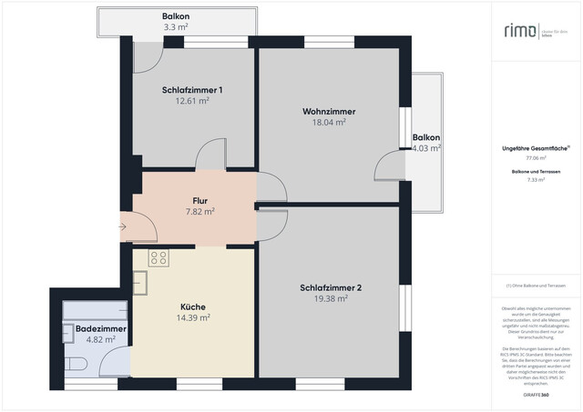 Gepflegte 3-Zimmer-Wohnung in zentraler Lage von Götzis