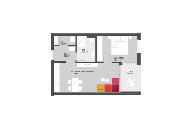 Neubau trifft Lebensqualität – 2-Zi-Wohnung mit Loggia