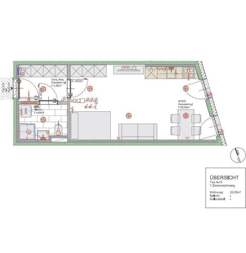 A10 - Neubau! 1-Zimmer-Mietwohnung