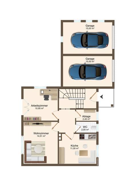 Großes Haus auf der Sonnenseite