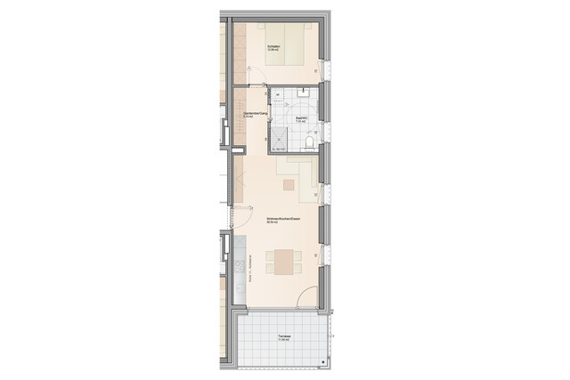 Ideal für Anleger | Bereits in Bau | 2-Zimmer Wohnung mit großzügiger Terrasse (Top A06)
