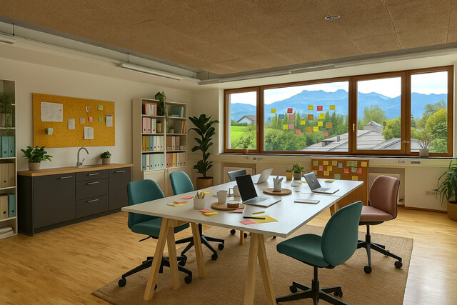 So minimalistisch wie du willst, so kreativ wie du kannst – flexibles Büro in Egg mieten.