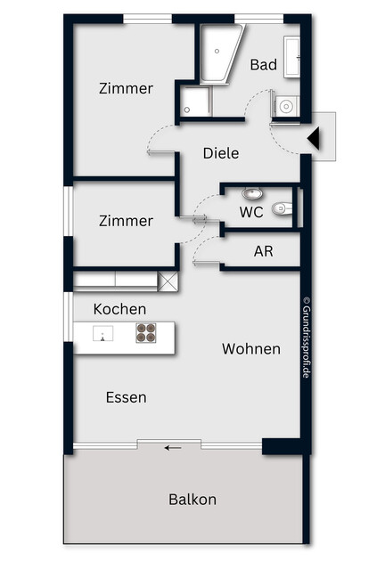 Stilvolle 3-Zimmerwohnung mit großzügigem Balkon