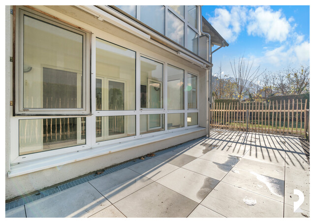 2Z GARTENWOHNUNG MIT TG-PLATZ, TERRASSE, GARTEN UND WINTERGARTEN