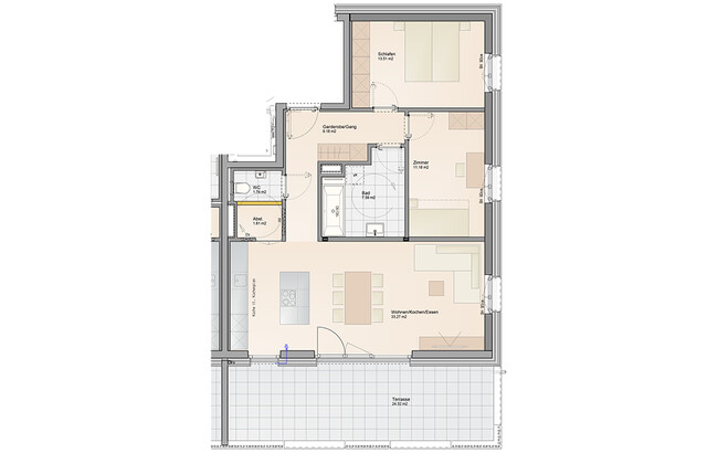 3-Zimmer Terrassenwohnung in herrlicher Lage (Top A05)