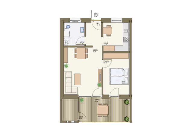 Achtung! Neuer Preis – Stilvolle 2-Zimmer-Wohnung mit hochwertiger Ausstattung zur Miete in Fussach