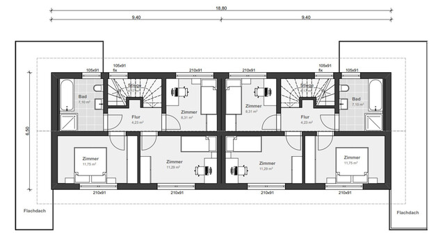 Lustenau – Neubau Doppelhaushälfte Nr. 6