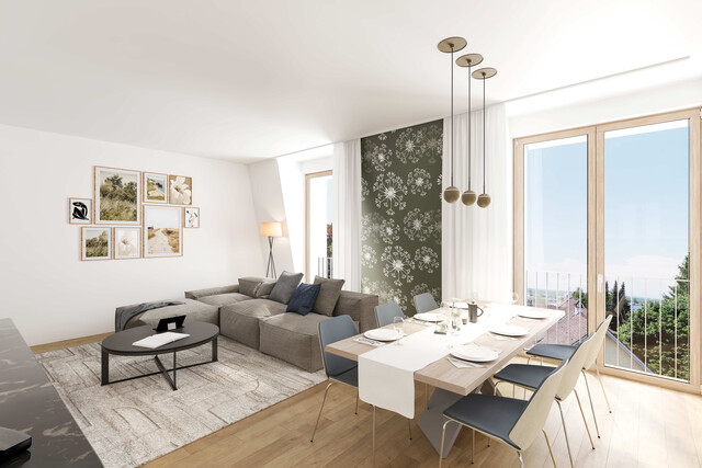 Helle und ruhige 3- oder 4-Zimmer-Wohnung im 4. Geschoss mit wunderbarem Ausblick