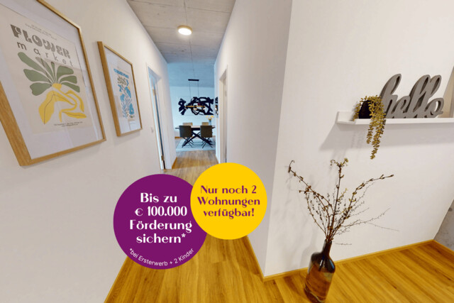 4-Zi-Wohnung, hohe WBF