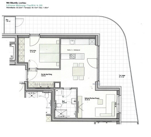 Sehr schöne, See nahe 2-Zi-Whg 55 qm + 40 qm Balkon * Neubau 4. OG * EBK, Lift, Aussicht