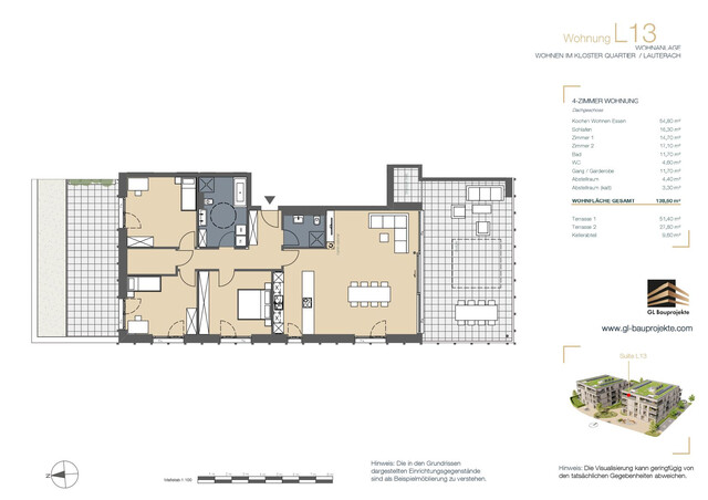 Außergewöhnliche 4 Zimmer Penthouse Wohnung im Klosterquartier