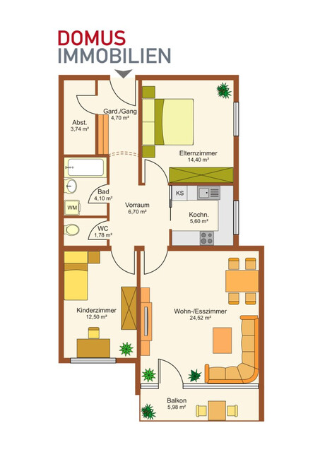 3,5 Zimmer Wohnung im Zentrum von Lustenau – Balkon, gute Lage und viele Möglichkeiten