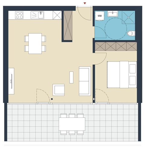 2-Zimmer-Wohnung mit Terrasse zu verkaufen (Top 08)