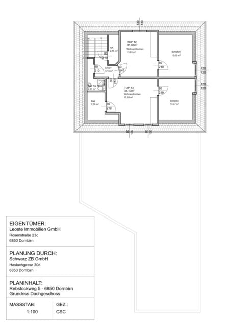 Zinshaus in Dornbirn, Vollvermietet, 17 Einzimmerappartements