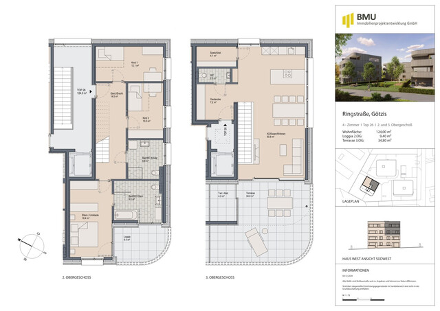 Wohnanlage "Ringstraße" - Einzigartige 4-Zimmer-Maisonette-Wohnung im Dachgeschoss - Top 26