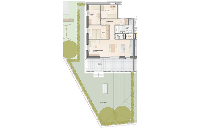 Wohngenuss am Rheindamm inkl. Garten: 4-Zimmer Neubauwohnung (Top A02)