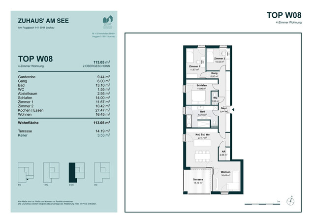 Neubau: Exklusives Wohnen am Bodensee – 4-Zimmer Wohnung mit Terrasse Top 8
