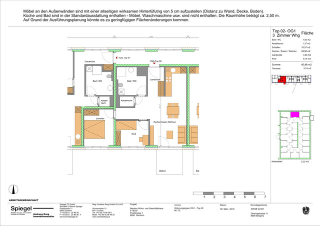 Modernes Wohnen in Dornbirn – Helle 3-Zimmer-Wohnung mit Ostbalkon und Lift