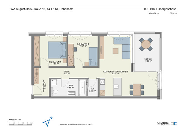 NEUBAU! 3-Zi-Wohung in Hohenems zu vermieten! - B07