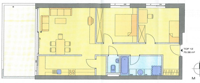 Schöne 3-Zimmer-Dachgeschosswohnung in ruhiger Lage in Schwarzach zu vermieten
