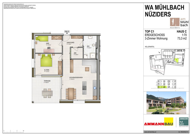 WA Mühlbach TOP C1 Gartenwohnung